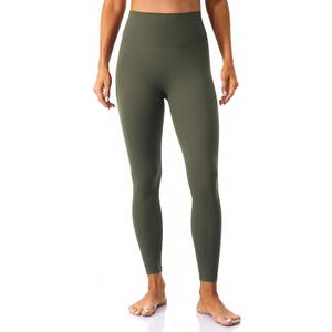 Lavento Women's All Day Soft Yoga Leggings - No Front Seam Workout Active Legging for Woman, Green, Size 2