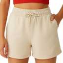 ROSS CAMP Womens Shorts - SweatShorts Workout Gym Shorts for Women Trendy Fashion Athletic Casual Summer Lounge Sweat Bermuda (XL)