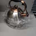 Whistling Stovetop Tea Kettle Food Grade Stainless Steel, Hot Water Fast to Boil for Stove Top-3.0Q (Silver-RW)
