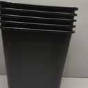 Amazon Basics Rectangular Commercial Office Wastebasket, Easy to Clean, 7 Gallon, Black, 6-Pack