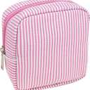 Small Makeup Bag, Mini Makeup Pouches for Purse Cute Cosmetics Bag Pouch with Slip-in Pockets Small Travel Toiletry Bag Makeup Storage Bag Lipstick Organizer Purse Essentials (0-Mini Pink)