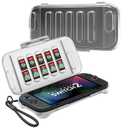 JSAUX Protective Case for Nintendo Switch 2 (2025), Hard Carrying Shell, Slim & Portable, Dustproof, Built-in 10 Game Card Slot, Travel-Carry, Full Protection Cover  Translucent Clear PC0116