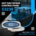 53238 Topside Control Panel Replace for Balboa 53238, 4-Button Hot Tub Control Panel VL200, for Mini Oval Heat Jacket (7ft. Cord)