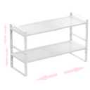 Asiingkel Multi-Functional Metal Shoe Rack, Space-Saving, Perfect for Entryway, Closet, Bathroom, etc. - Sturdy and Durable, High Weight Capacity（2PACKS/White/Large