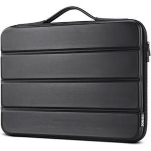 DOMISO 15.6 inch Laptop Sleeve Shoulder Bag Shockproof Computer Bag Waterproof EVA Protective Carrying Case for 16" MacBook Pro/Max M2 M1 2019-2023,15"-16" Asus HP Dell Laptop,Dell XPS 15,Black
