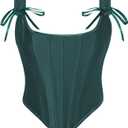 Scarlet Darkness Green Corset Tops for Women Overbust Renaissance Corsets for Party Gray Green Size 6