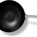 Kamado Joe Karbon Steel Pre-Seasoned Carbon Steel Non-Stick Wok with Stainless Steel Handle for Big Joe 24-inch anc Classic 18-inch Charcoal Grill and Smokers, Model KJ15242922