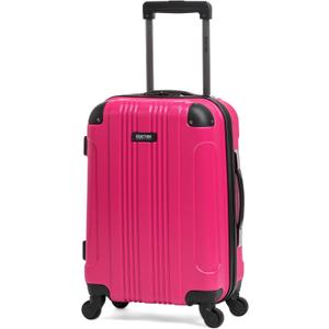 Kenneth Cole REACTION Out of Bounds Lightweight Hardshell 4-Wheel Spinner Luggage, Magenta, 20-Inch Carry On