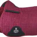 Harrison Howard All-Purpose Saddle Pad Suede Saddle Pad for Horses Use During Everyday Riding (Burgundy)