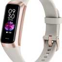 Zeacool Fitness Tracker with 24/7 Heart Rate, Blood Oxygen Blood Pressure Sleep Monitor, Activity Trackers 5 ATM Waterproof,Step Calorie Counter Pedometer Health Smart Watch for Women Men Beige