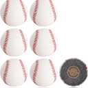 Furtrop Leather Baseball 6 Pack Official League Grade Baseballs Competition Level Baseball Balls Training Practice Baseballs for Unmarked Autographs, Pitching, Throwing, Baseball Gifts