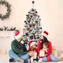 Christmas Ornaments Set, 38Pcs Brown Velvet Christmas Ornaments for Xmas Tree Decorations Shatterproof Hanging Flocked Balls Assorted for Indoor Home Party Holiday Decor Gifts