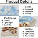 Mens Beer Skull Print Button Down Shirt Fun Hawaiian Shirts Casual Beach Shirt Short Sleeve (XXXL)