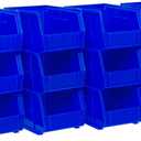 Akro-Mils 30237BLUE Plastic Storage Stacking Hanging Akro Bin, 9-1/4-Inch by 6-Inch by 5-Inch, Blue, Pack of 12