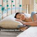 felo Feather Down Pillow Queen Size, CloudFusion Goose Down Pillow for Sleeping, Hotel Collection Bed Pillow for Side Back Pain Sleepers (20" x 30") (Blue)