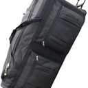 46-inch Rolling Duffle Bag with Wheels, Luggage Bag, Hockey Bag, XL Duffle Bag With Rollers, Heavy Duty Oversized Storage Bag