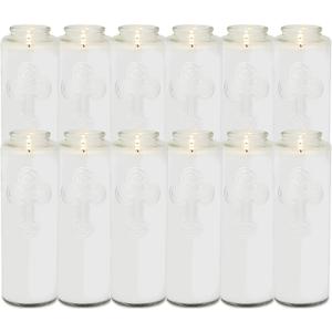 Root Candles Prayer Candles Clear Glass Devotional 7-Day Prayer Candle, 8 Count, Meditation