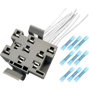 Headlight Dimmer Switch Connector Wiring Harness - Compatible with Ford, Lincoln, Mazda, Mercury Vehicles (92-08 Models) - 3U2Z14S411KTA, HP3820, 916894-9-Terminal, 9-Wire, 8.25-Inch Harness