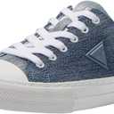 Guess Women's Pranze Sneaker (7.5, Blue Denim)