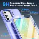 for Samsung Galaxy S24 FE Case [Compatible with Magsafe] [9H Glass Screen Protector] [Metal Camera Lens Stand] Translucent Matte Back Skin-Touch Phone Cover Case for Galaxy S24 FE