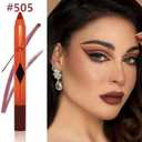 Hxssll Crayon Matte Lipstick & Lip Liner Pencil – Moisture Smooth, Smudgeproof, Waterproof Lip Crayon with Sharpener, Sharpenable Lip Pencil for Women, Shade 505#