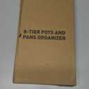 MUDEELA Pots and Pans Organizer Rack under Cabinet 14.55in Height, 8-Tiers Adjustable Pot Rack with 3 DIY Methods, Pot Lid Organizer inside Cabinet for Kitchen Pantry Organization and Storage (LightDuty-15"H-Black)