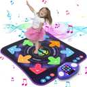 Dance Mat Toys for 3-12 Year Old Kids, Light Up 8 Buttons Dance Mats with Bluetooth, Music Dance Game Toy with 7 Game Modes, Christmas Birthday Gifts for 3-10+ Year Old Girls Boys (Purple)