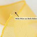 3 x HUIHUANG Yellow Burlap Wired Ribbon - 2.5 inch X 10 Yards Solid Wired Edge Jute Ribbon for Wreaths, Big Bows, Crafts, Swags, Outdoor Decoration