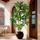 Tall Faux Artificial Trees Large Fake Tree Floor Plastic Big Plants Indoor Dracaena Decorative for Home Living Room Bedroom Decor Indoor Outdoors Porch Balcony arboles artificiales para decoracion