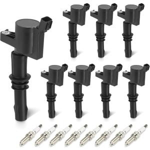 Set of 8 Ignition Coil Pack with 8 Spark Plugs Compatible with 2004-2008 Ford F-150 5.4L, 2005-2008 F-250 F-350 Super Duty Expedition Lincoln Mark LT Navigator 5.4L 6.8L Replace C1541 DG511