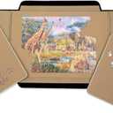 Bits and Pieces Portapuzzle Portable Puzzle Board 1000 Pieces - Compact Lightweight Foldable Portable Puzzle Mat with Removable Sorting Areas - 22.5 Inch x 31.5 Inch