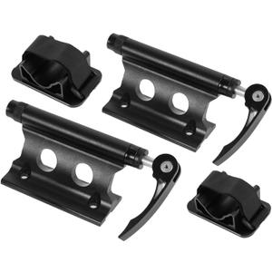 Partol Bike Block Fork Mount Universal Quick Release Fork Block Mounts Bike Rack Carrier Aluminum Alloy Bicycle Car Roof Mount Rack for Vehicles/Truck/Pickup/Trailer/Vans (Black, 2 Pack)