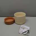 Self Watering Plant Pot: 6 Inch Ceramic Planter with Drainage Hole & Water Storage Plus - Flower Pot for Indoor & Outdoor Plants (Brush, Small)