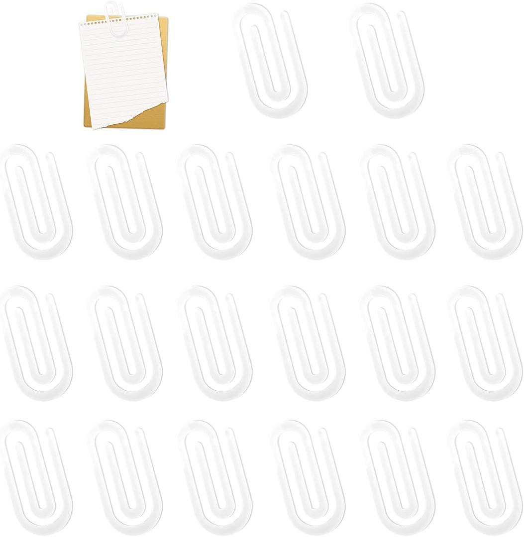20 PCS Sublimation Paper Clips, 1.97×3.94 Inch Acrylic Sublimation Clipboard Blanks, Suitable for Crafts, Gifts, Home, Office, School DIY Supplies
