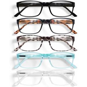 Gaoye Professional Reading Glasses for All Day - Computer Readers with Blue Light Protection - Value Pack 5 pack