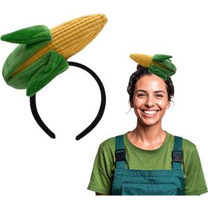 Nicky Bigs Novelties Mini Food Hat Headband Crazy Funny Silly Party Hats Vendor Costume Attire Accessory Headband for Adults (Corn Cob)