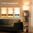 addlon 5-Tier Floor Lamp with Shelves, Standing Bookshelf Lamp with 3 Color Temperature, Corner Display Floor Lamps for Living Room, Bedroom and Office (70'' H, Black)