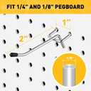 ELEAD 55-Piece 2 Inch Pegboard Hooks, Heavy Duty Peg Board Organizer Accessories, Peg Board Tool Hangers Fit for 1/4" and 1/8" Pegboard Hanging Tools Garage, Workshop, and Craft Storage
