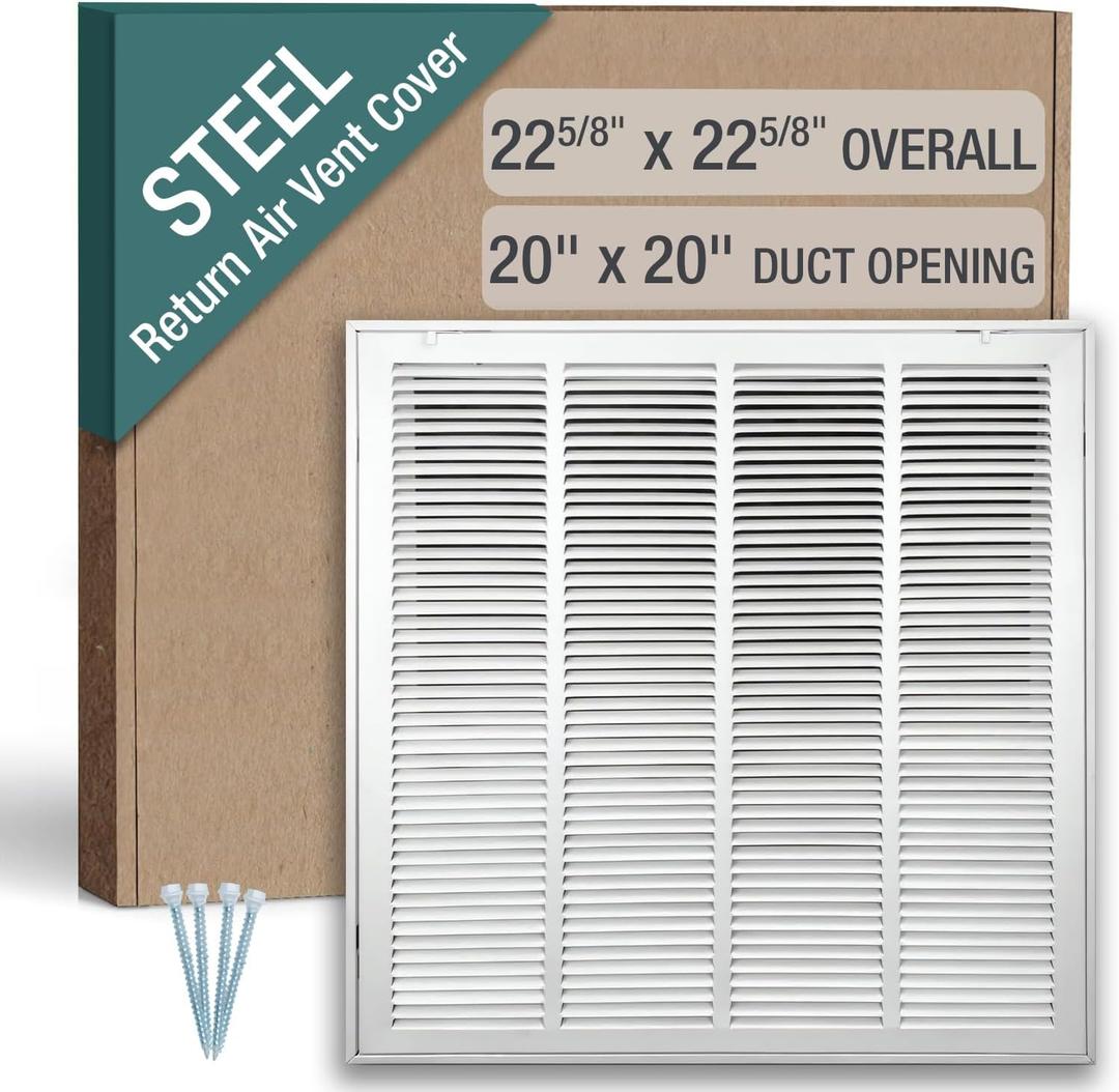 Hoovate Return Air Grille HVAC Vent Cover for 20 x 20 Inch Duct Opening