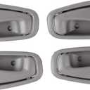 NPAUTO Interior Front Rear Door Handles Driver Passenger Side Pair Replacement for 1998 1999 2000 2001 2002 Toyota Corolla Chevy Prizm Manual Lock, Gray