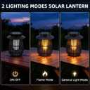 KYEKIO 4Pack Gen2 Flame Solar Lanterns Outdoor Waterproof, Solar Hanging Lantern Decorative, Flickering Flame Outdoor Lanterns Solar Powered, Lights for Yard Patio Garden Decor as Mother's Day Gifts