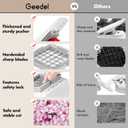 Geedel Vegetable Cutter, Onion Cutter Pro Food Chopper, Kitchen Vegetable Slicer Dicer Cutter Grater, Veggie Chopper with container for Salad Onion Potato Carrot (4 in 1, White)