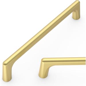 Amerdeco 30 Pack Brushed Gold Cabinet Pulls 5 Inch(128MM) Hole Centers Kitchen Cabinet Handles Hardware Kitchen Handles for Cabinets Cupboard Handles Drawer Pulls ZH0041
