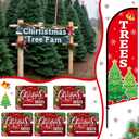 Christmas Tree Feather Flag 7 ft Christmas Swooper Flag Banner with Pole Set 5 Pcs Xmas Double-sided Yard Store Signs 16 x 12 Inch Waterproof Corrugated Plastic Reusable for Outdoor Business
