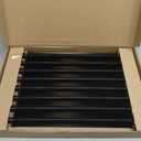 Universal Transmission Oil Cooler, 8 Pass Tube and Fin Design, Compatible with Ford, Chevrolet &Dodge Ram- Black- Aluminium