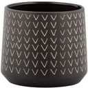 Napco Imports Indoor Outdoor Plant Succulent Herb Flower Pot 5 Inch Ceramic Chevron