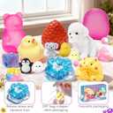15Pcs Taba Squishies Kit, Squishies Fidget Toys, Including Strawberry, Cat Paw, Hamster Toy, Stress Relief Toys Party Favors for Kids 4-8 8-12, Sensory Toys Birthday Easter Gifts