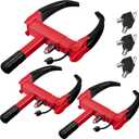 3 Pcs Wheel Lock for Cars, Heavy Duty Trailer Wheel Lock Universal Security Anti Theft Tire Clamp for Vehicles Boot Camper SUV ATV Boat Motorcycle Deterrent(Red, Black)