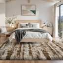 8x10 Ft Fuzzy Rugs for Living Room,Khaki Neutral Bedroom Area Rug Non-Slip,Carpet for Nursery Kids PlayRoom Indoor Modern Plush Carpets