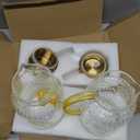 Amzcku Glass Pitcher with Lid, 68 oz/ 2 Liter 2Pack Vintage Water Pitcher,Glass Water Carafe for Cold Brew, Coffee, Lemonade, Iced Tea,Beverage, Heat Resistant Jug